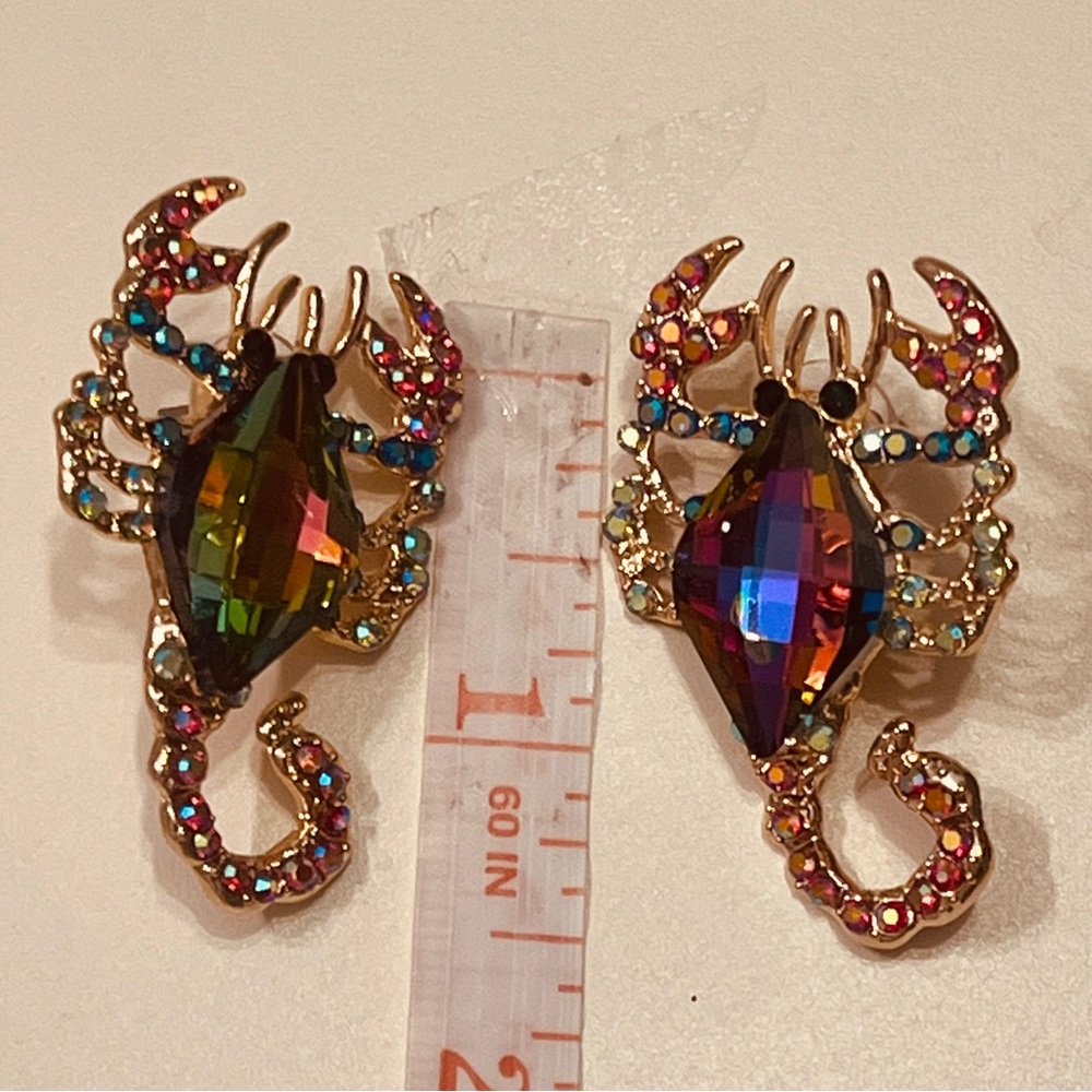 Scorpion earrings for women colorful - Picture 5 of 5